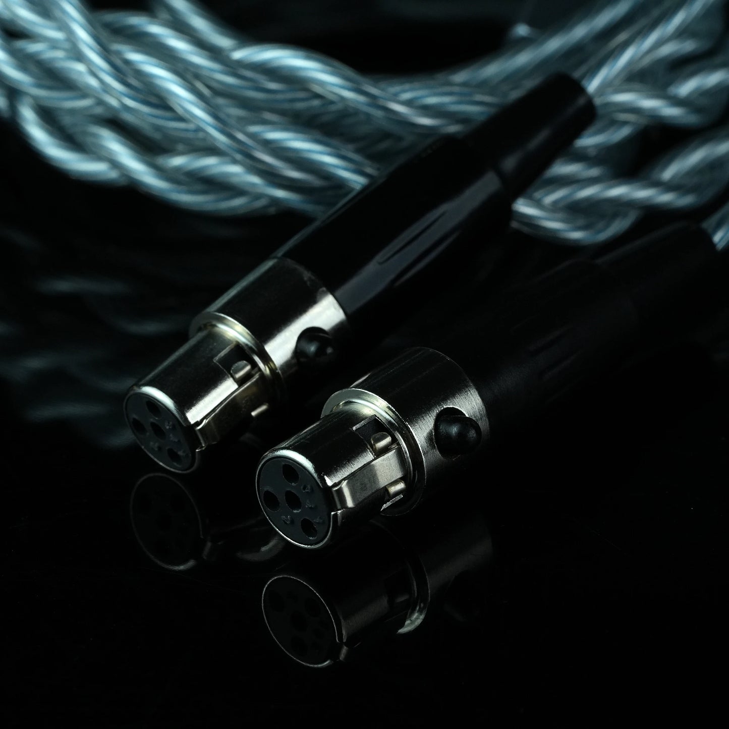 Trusted-50 Upgrade Cable for Audeze LCD Series & Fostex Headphones with Dual Mini 4-Pin XLR Connectors | Choice of 6.35mm, 4.4mm