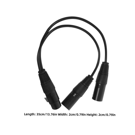 Xlr Male to Female Splitter Cable Balanced Microphone Adapter 1 Female 2 Male High Fidelity Noise Reduction Audio Cable for Live
