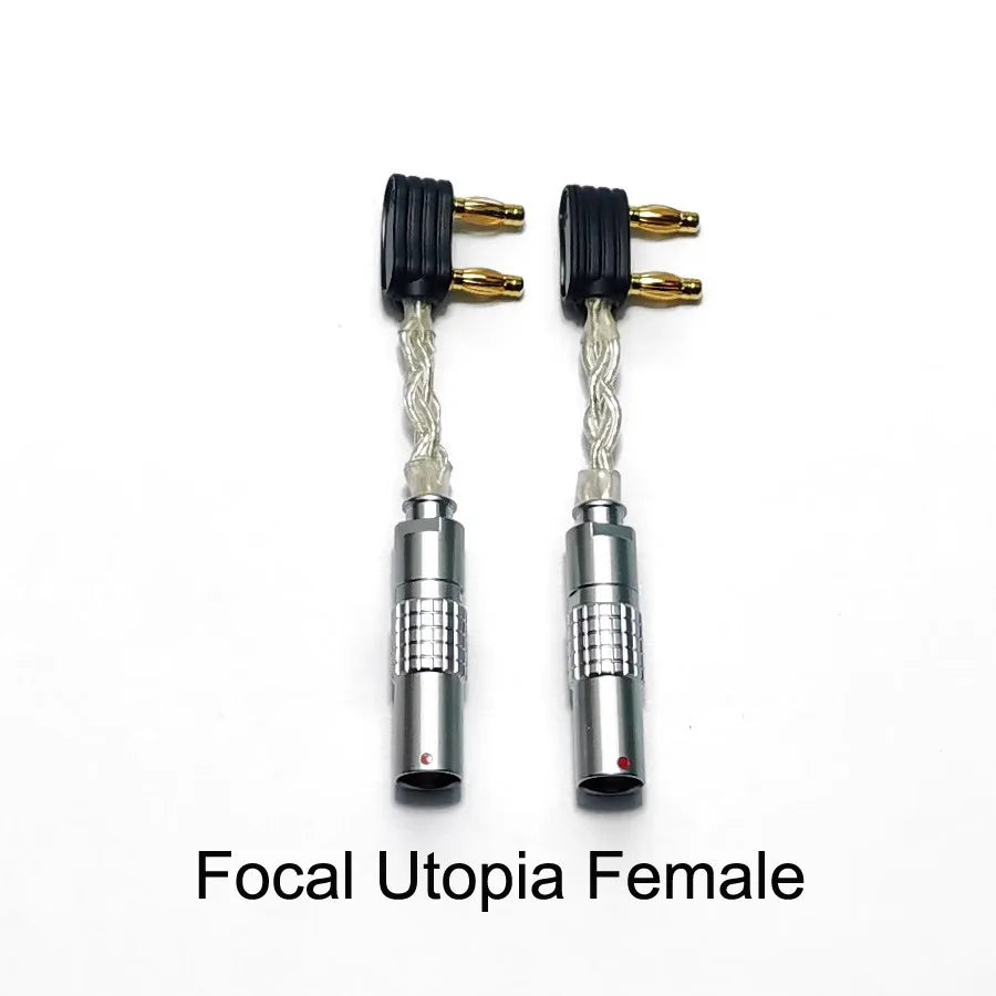 1 Pair 3.5MM/HD800/ED15/Mini XLR 4Pin To Austrian Audio The Composer Headphone Pure Silver Cable Connector Adaptor