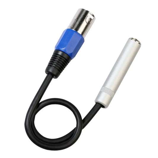 3 XLR Male to 1/4 6.35mm Female Audio Cable Mic Adapter 1ft