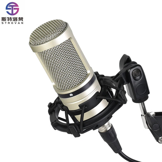 Cardioid Condenser Studio XLR Microphone 2020 Microphone Bundle Shock Mounts and XLR Cable for Project/Home Studio Applications