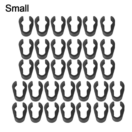 32Pcs Microphone Stand Cable Clips Boom Pole Cable Clips Clamp Plastic Mount Small Wire Clips Pro Audio Equipment Accessories