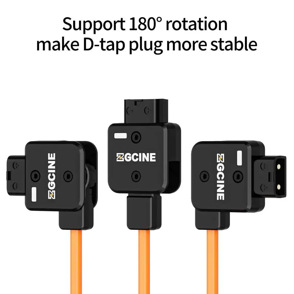 ZGCINE DT-MX D-Tap to 4Pin Mini XLR Power Cable Nylon Braided 14.8V 150W Max 60cm Anti-Reverse Indicator for TVLogic Monitors
