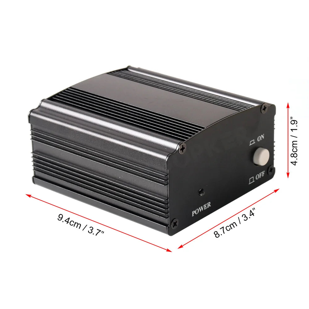 Woopker 48V Phantom Power Supply with XLR Cable for Condenser Microphone BM 800 858 Audio Recording Karaoke Sound Equipment