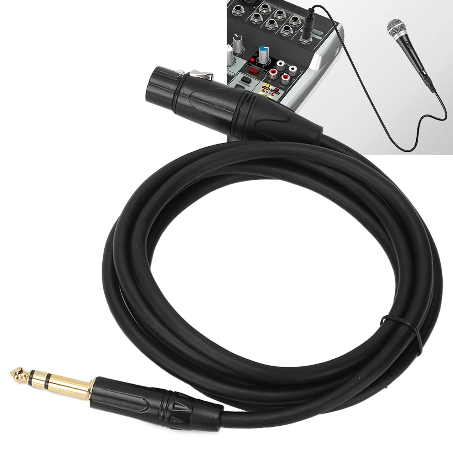 JORINDO XLR Female to 1/4in 6.35mm Jack Balanced Signal Interconnect Cable Microphone Cord XLR Patch Cable