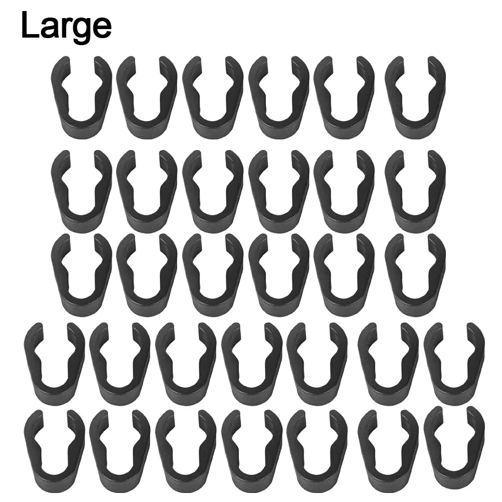 32Pcs Microphone Stand Cable Clips Boom Pole Cable Clips Clamp Plastic Mount Small Wire Clips Pro Audio Equipment Accessories