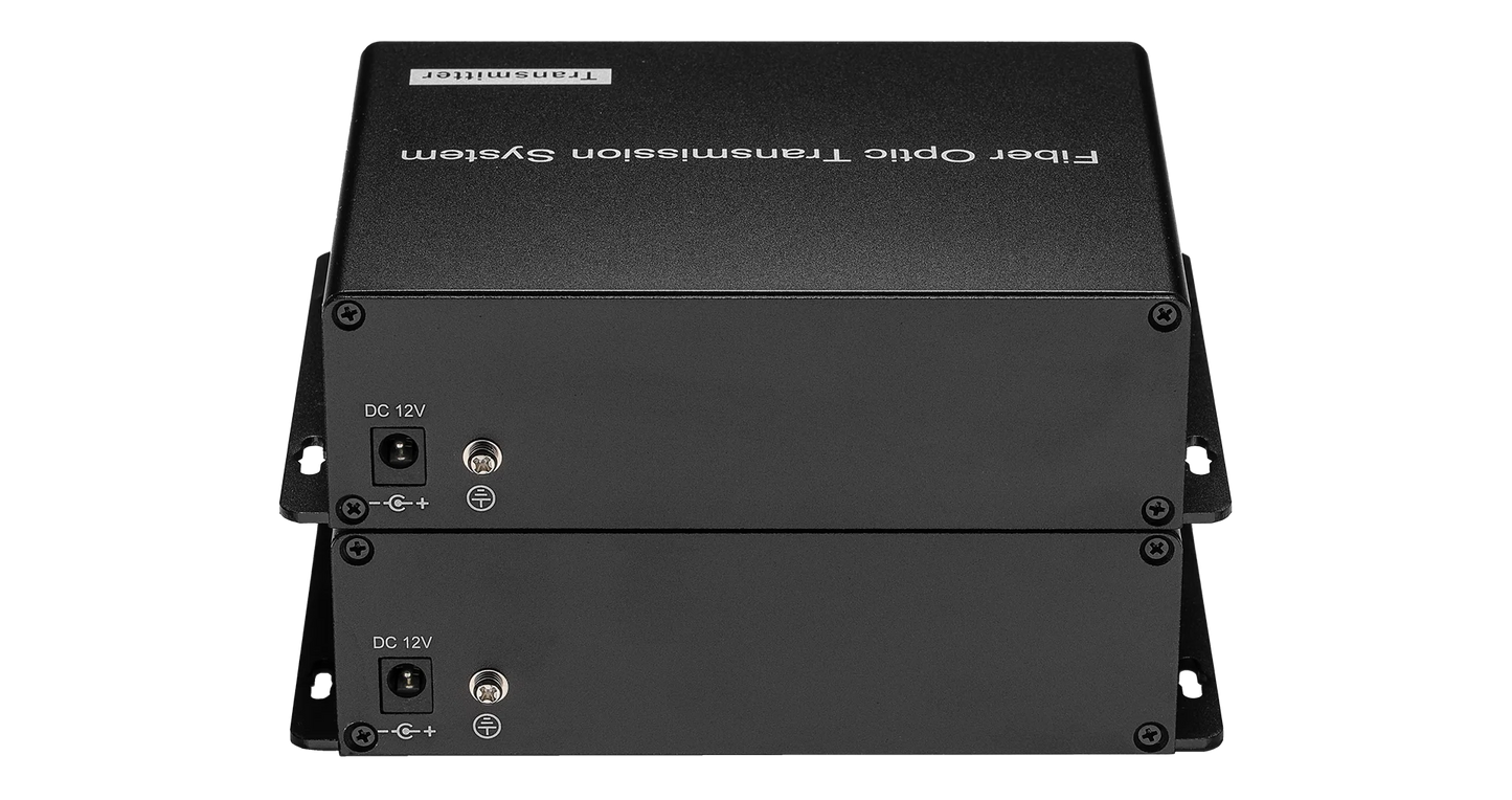 20KM LC /ST/FC  fiber 2  channels Bidirectional XLR balanced Audio  48V phantom Fiber Converter Extender transmitter receiver