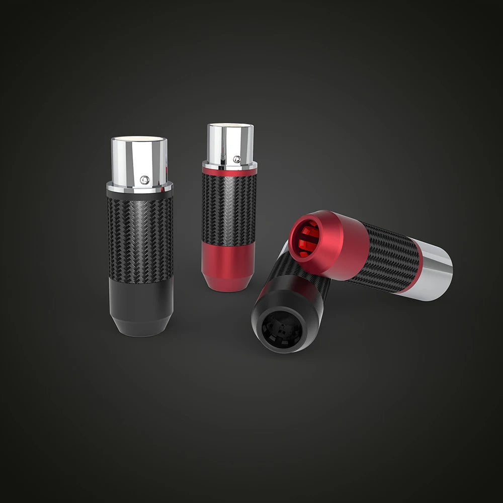 VIBORG XM203AG XF203AG Pure silver XLR Plug Connector Jack Hifi Audio MIC Cable Pure silver Balance Connector solid silver xlr