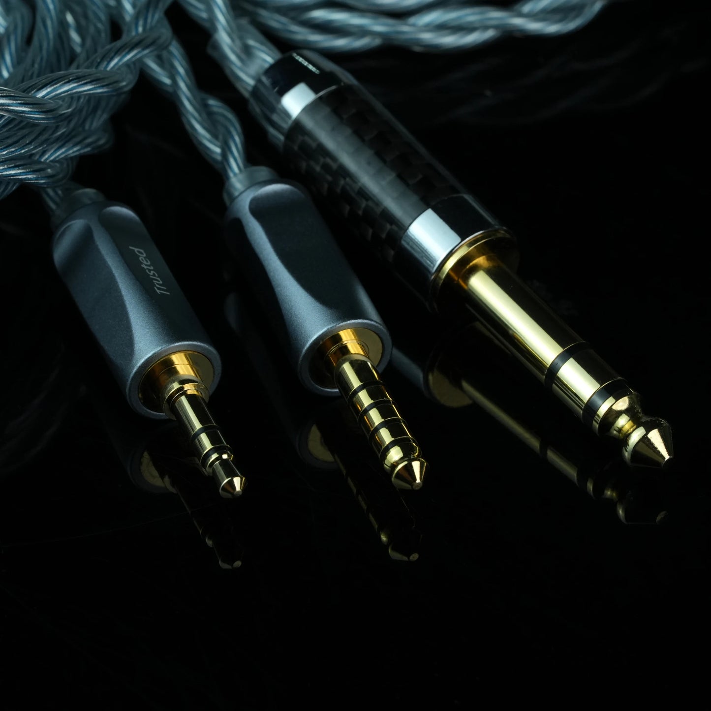 Trusted-50 Upgrade Cable for Audeze LCD Series & Fostex Headphones with Dual Mini 4-Pin XLR Connectors | Choice of 6.35mm, 4.4mm