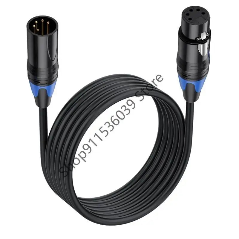 XLR Male to XLR Female Cable 5 Pin to 5 Pin DMX Cable XLR 5 Pin audio Cord For XLR Mixer Speaker Amplifier Live Microphone Line