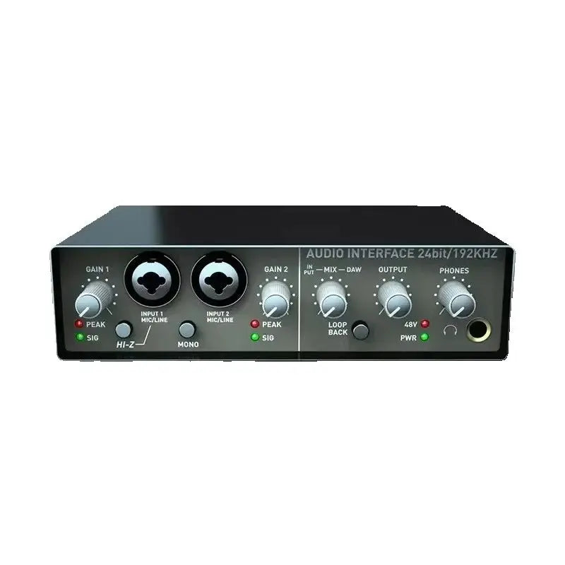 interfaz de audio 2 in 2 out USB audio interface professional sound card With Monitor Mixing Console Studio Recording Mixer