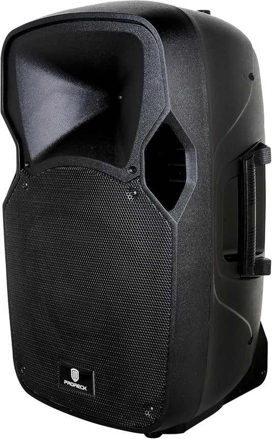 PRORECK PARTY 12 Portable 12-Inch Woofer 2-Way Powered PA Speaker System Combo Set with Bluetooth/USB/SD Card Reader/FM Radio/Re