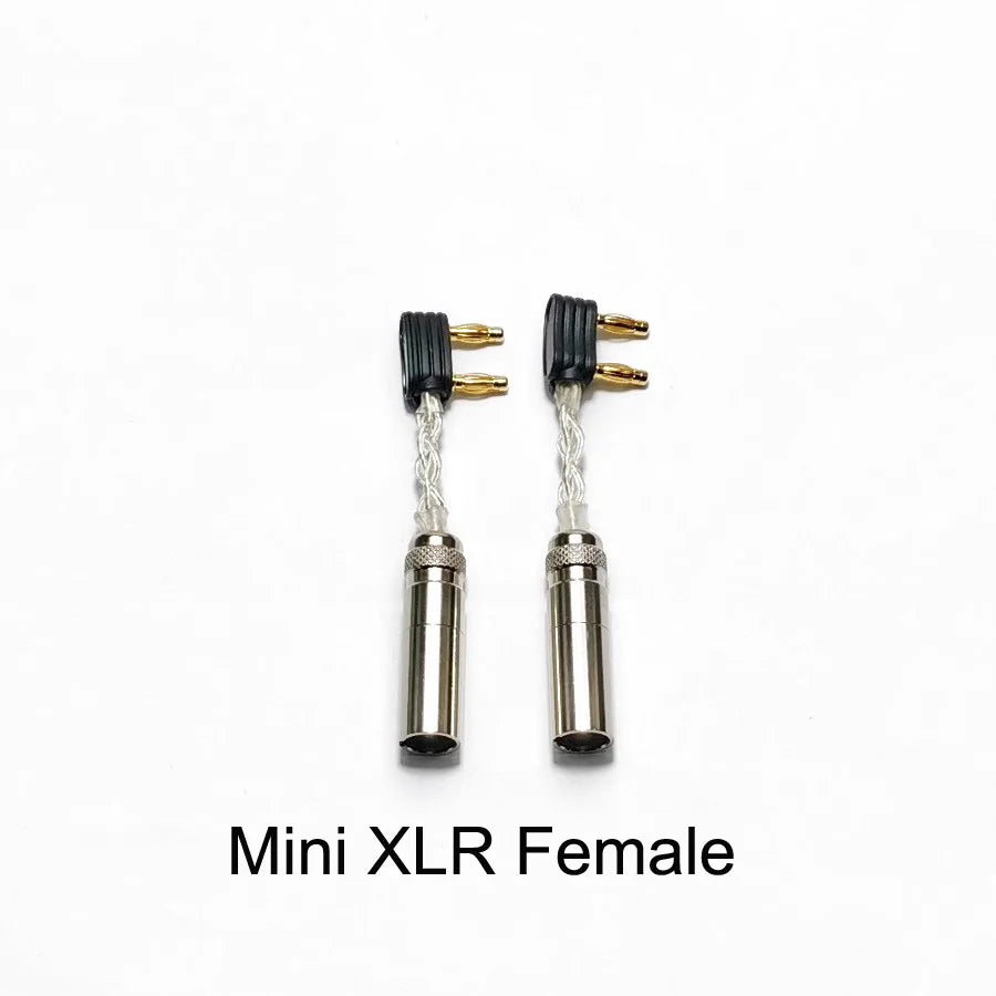 1 Pair 3.5MM/HD800/ED15/Mini XLR 4Pin To Austrian Audio The Composer Headphone Pure Silver Cable Connector Adaptor