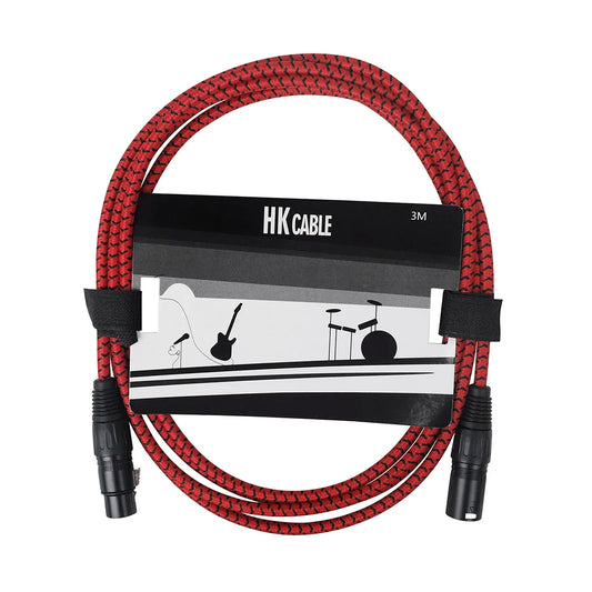 3M Microphone Audio Cable XLR Adapter Metal Snap Noise Canceling Braided Cable for Electric Acoustic Guitar Bass Portable Parts