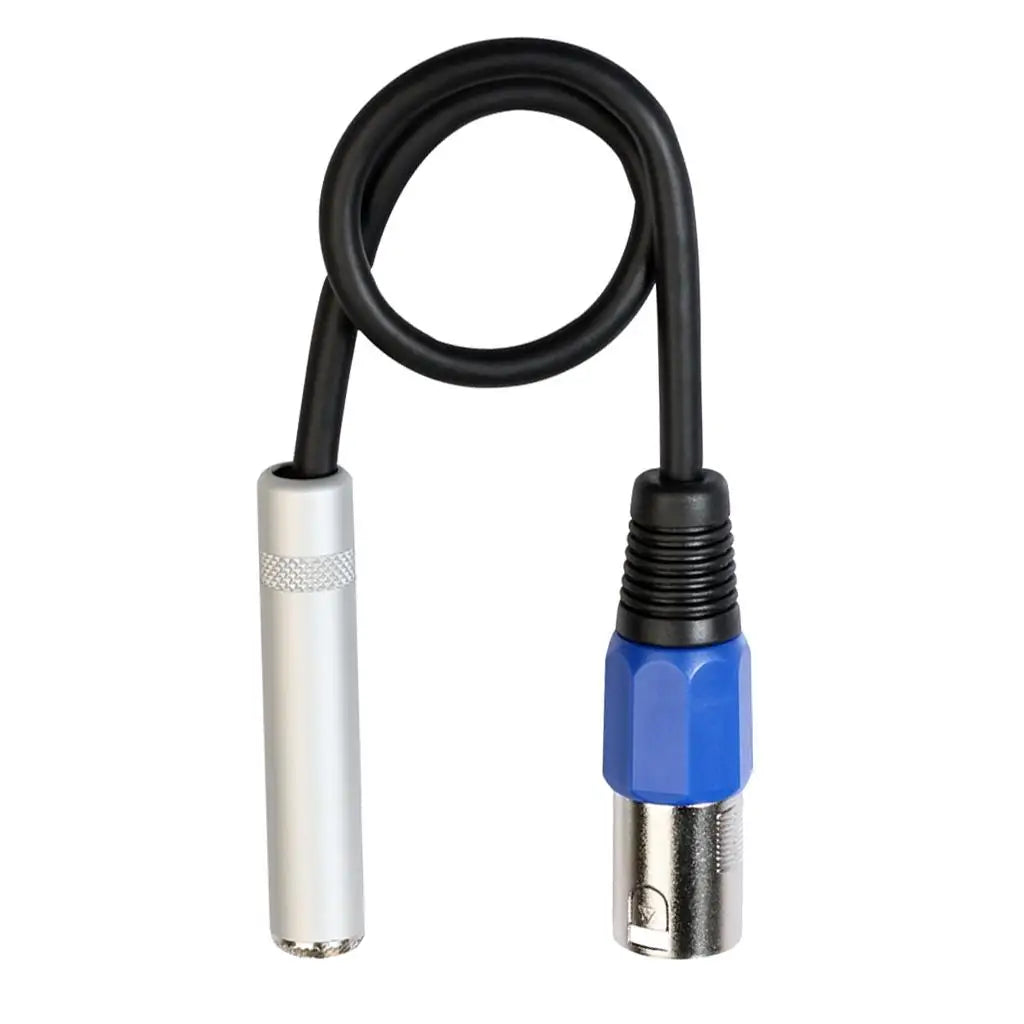 3 XLR Male to 1/4 6.35mm Female Audio Cable Mic Adapter 1ft