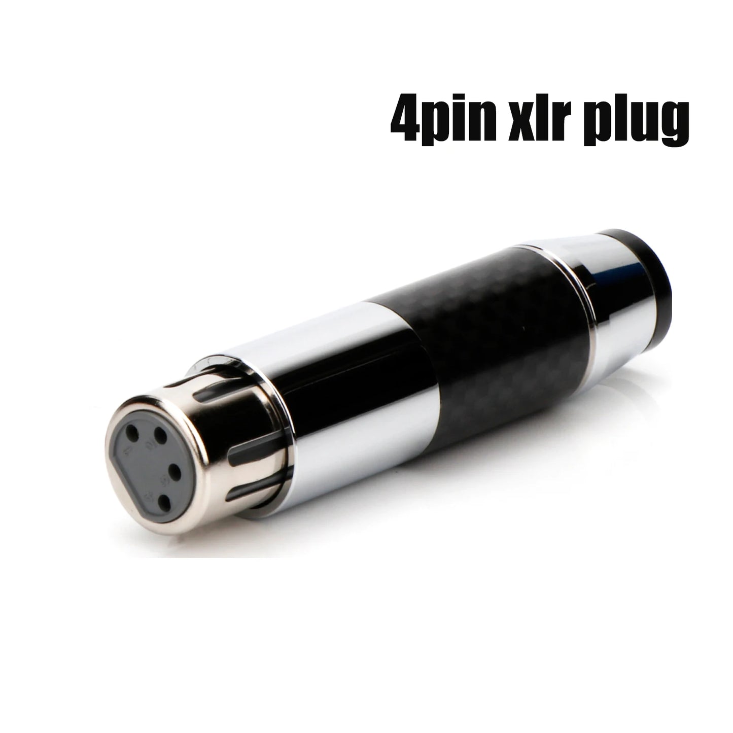 4pin XLR Connector Headphone XLR Adapter Carbon Fiber Audio XLR Professional Audio Microphone Line Plug For 11mm cable DIY Cable