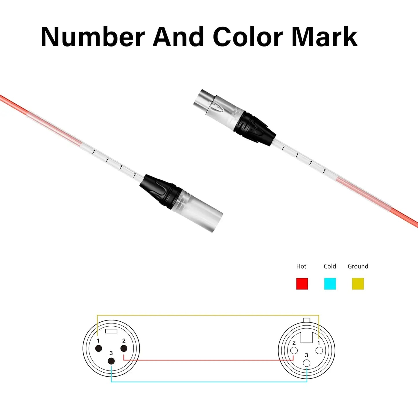 PRORECK XLR Male to XLR Female Snake Cable, 4-Channel 20FT Shielded Audio Cable  for Professional Stage, Studio, and Live