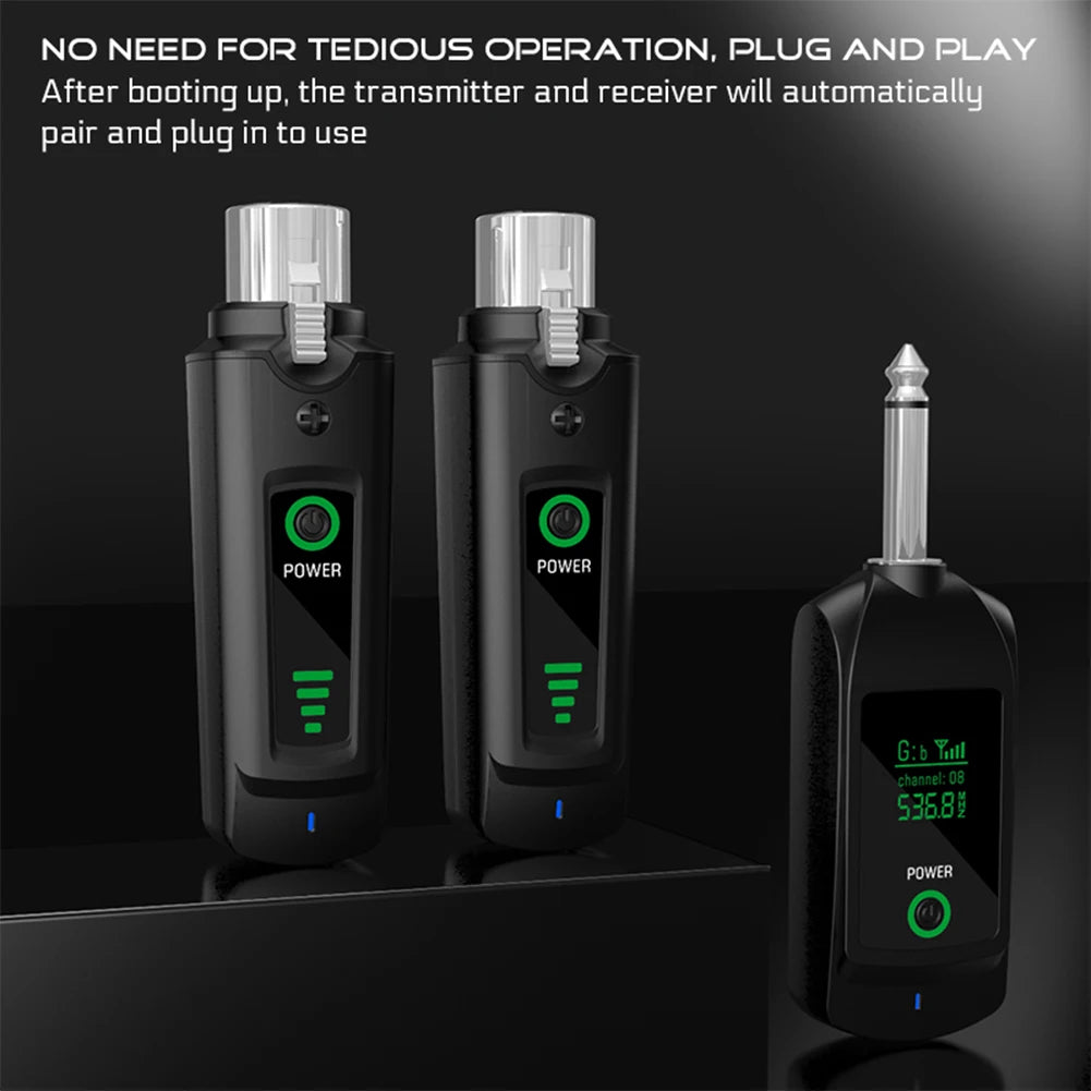 Wireless Microphone Transmitter Receiver Dynamic Handheld Microphone Instrument UHF XLR Adapter System Microphone Accessories