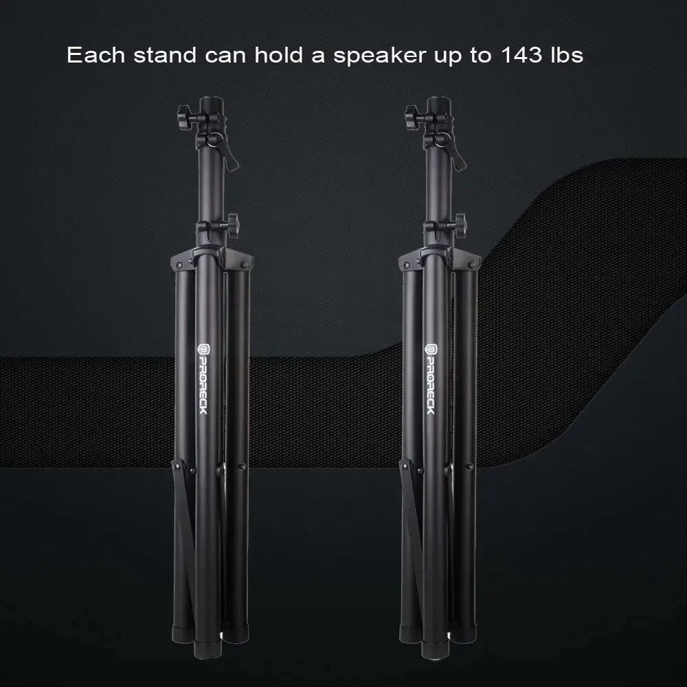PRORECK Tripod Speaker Stands Pair for Dj/PA Speaker System Adjustable Height from 4 feet to 6 feet