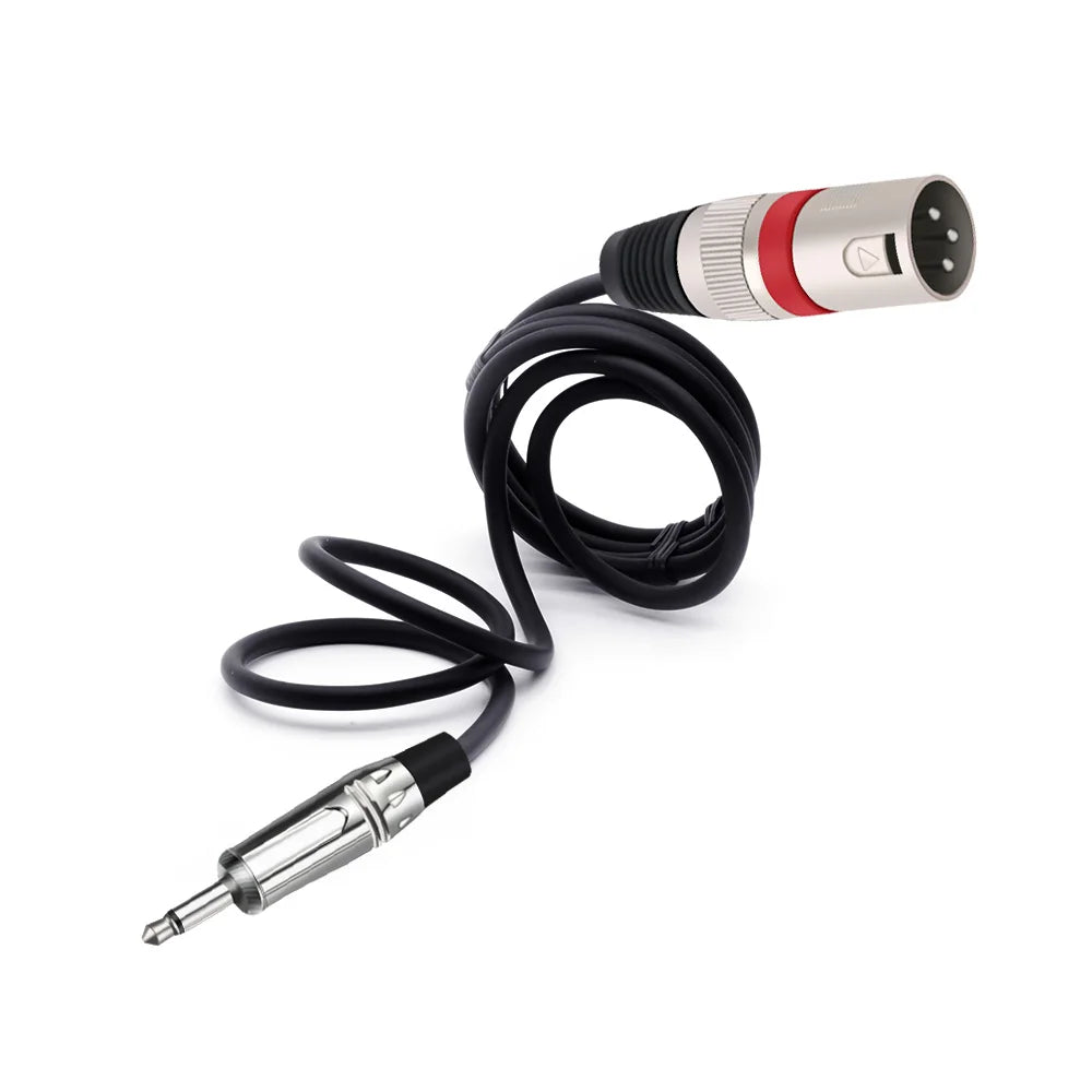 3.5mm Mono Jack Male to XLR Male 3-Pin to TS Balanced Microphone Interconnect Cable Quarter Inch to XLR Cord for AMP