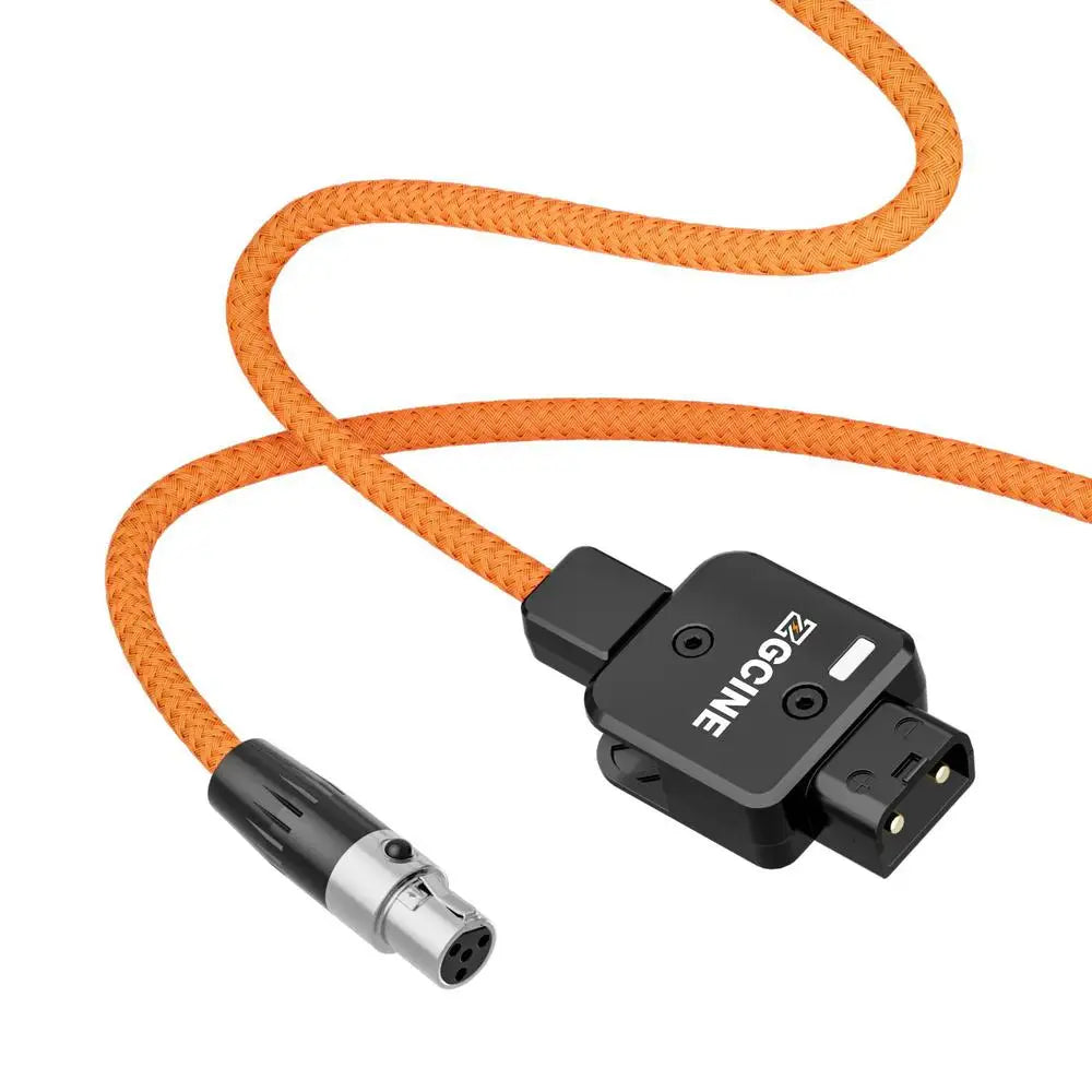 ZGCINE DT-MX D-Tap to 4Pin Mini XLR Power Cable Nylon Braided 14.8V 150W Max 60cm Anti-Reverse Indicator for TVLogic Monitors