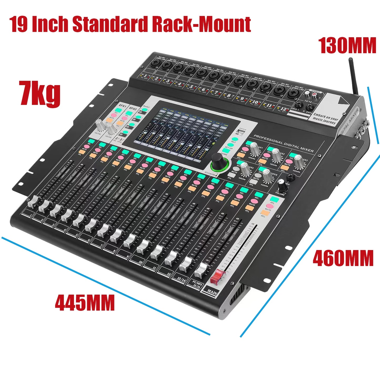 Leicozic Mixer Digital 16 Channel Mixer De Audio Consola Mixer Digitale 16 Mixing Console WIFI Bluetooth USB Recording X16